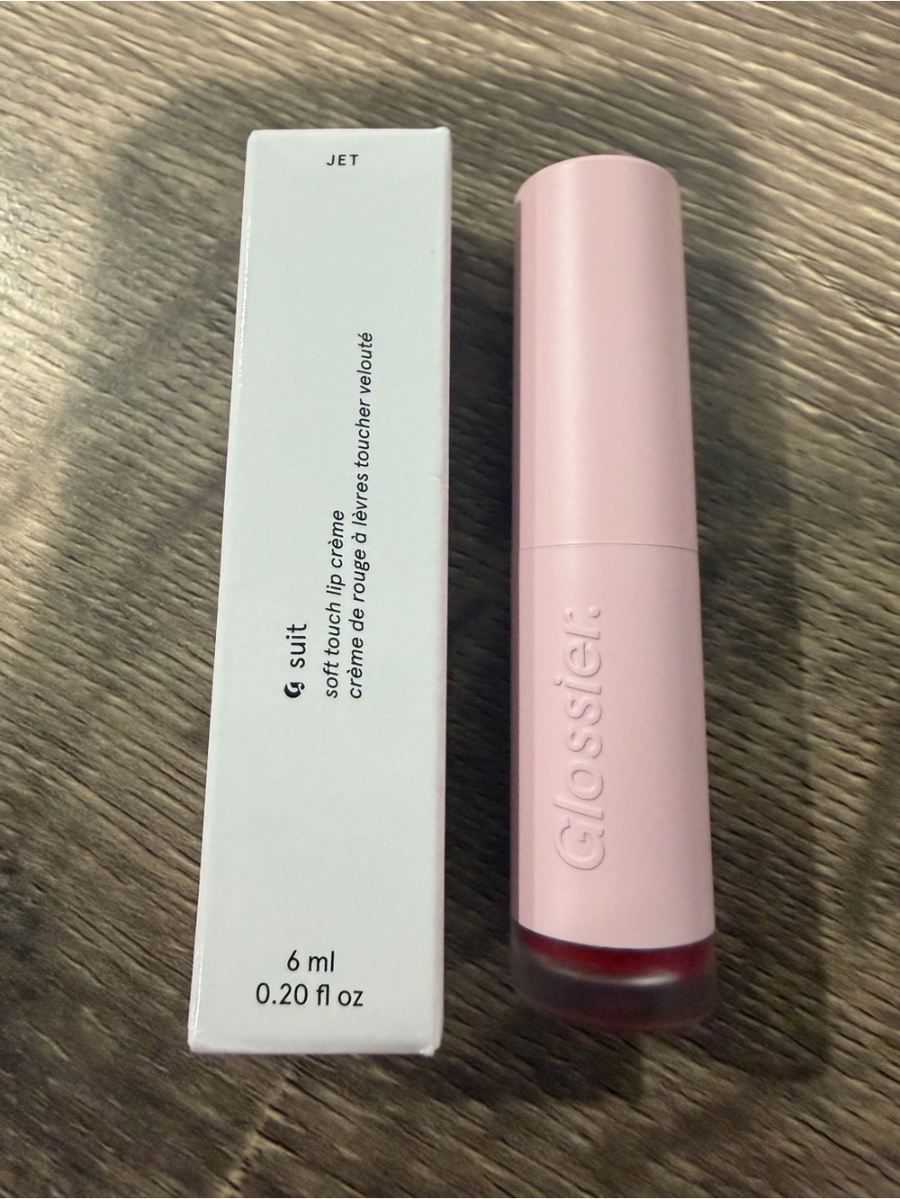 Glossier G Suit Soft Touch Matte Liquid Lip Creme in Jet NEW
